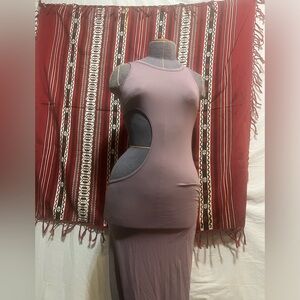 Violet long bodycom dress with cut outs